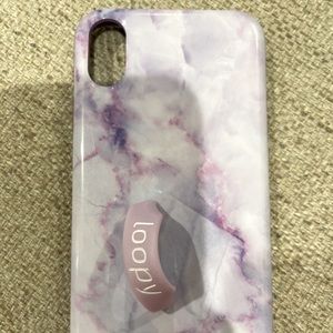 Loopy Purple Marble iPhone XR case
